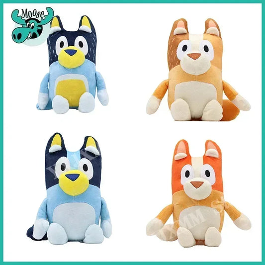 Jouets en peluche populaires pour chiens de dessin animé bleu et bleu pour chiens, poupées d'animaux de remplissage pour la maison, cadeaux d'anniversaire pour enfants, jouets de poupées de dessin animé en gros