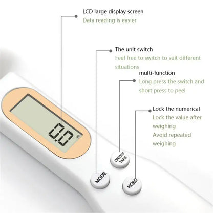 1 cuillère de mesure numérique LCD réglable, balance de cuisine, cuillère de mesure électronique, balance de poudre de café, balance de cuisson